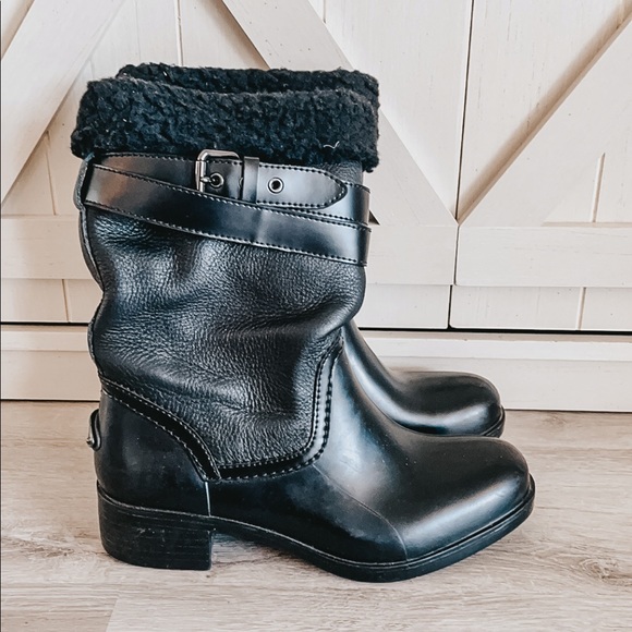 COACH BOOTS ZENA BLACK WOMENS 8